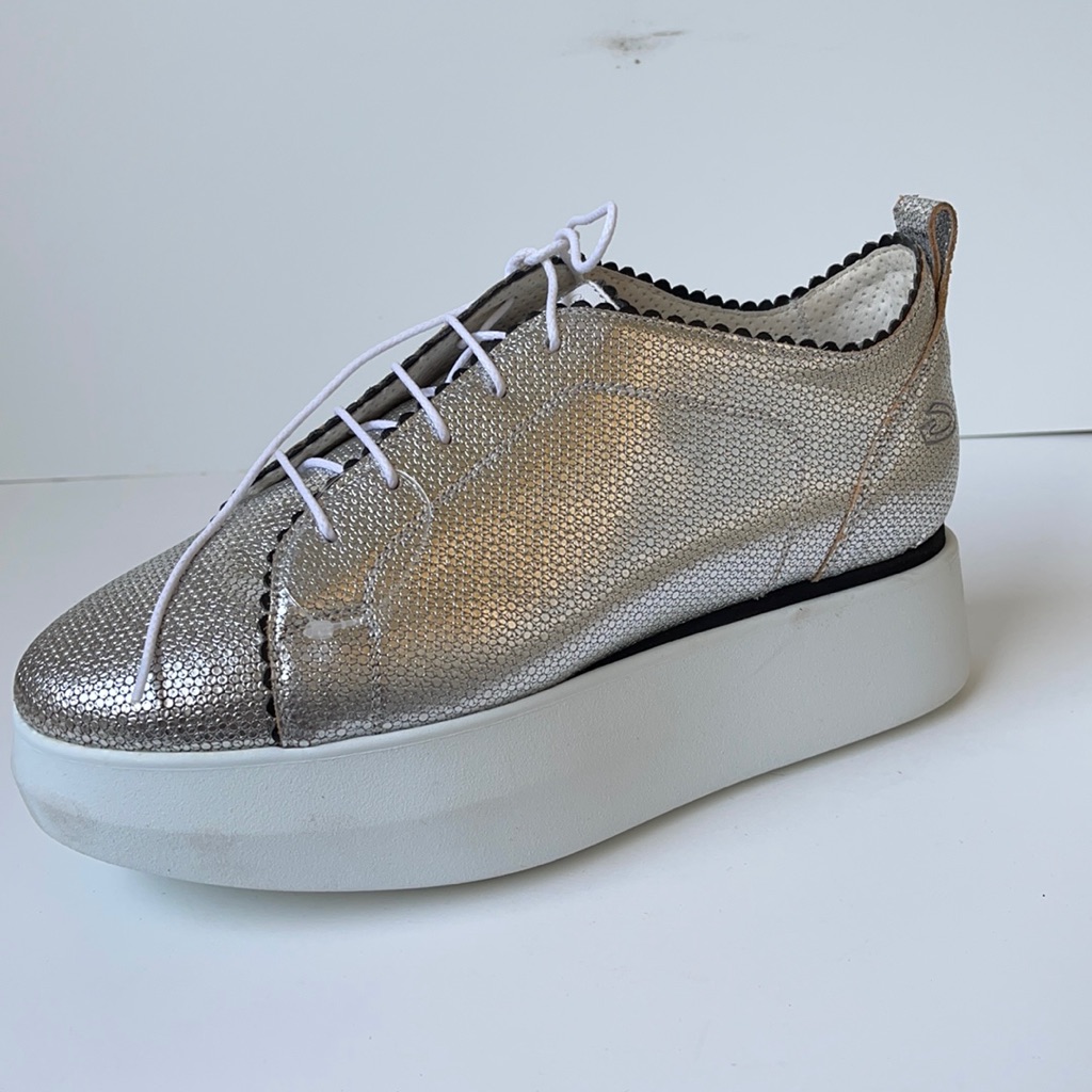 Guardiani Sport Lace Up Platform Leather Sneakers